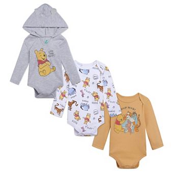 Disney Winnie the Pooh 3-Pack Long Sleeve Bodysuits