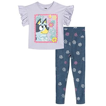 Bluey Ruffle T-Shirt and Denim Jeggings Set