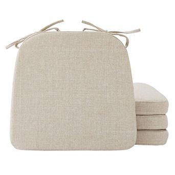 Dining Chair Cushions Set of 4 Thick Non Slip Washable D Shape Seat Pads
