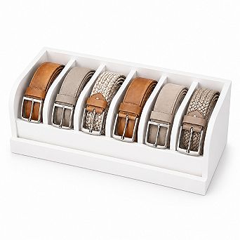 6 Grids Closet Drawer Accessory Organizer For Belts Ties Watches