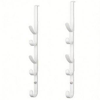 Over The Door Hooks 2-Pack Metal Hanging Rack For Clothes Towel Coat