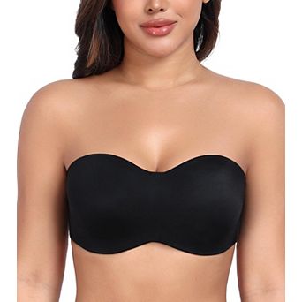 Women's Seamless Unlined Underwire Minimizer Strapless Bra With Convertible Straps Anti Slip Support