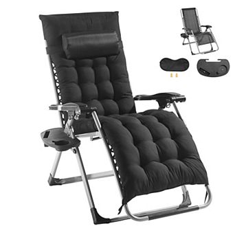 VEVOR Zero Gravity Chair, 26 inch Zero Gravity Recliner Lounge Chair for Indoor and Outdoor, 500 lbs