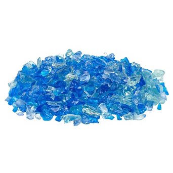 VEVOR Fire Glass, 10 LBS / 4.5 KG Fireplace Rocks, 3/4-Inch / 19.05 mm Reflective Firepit Glass Rock