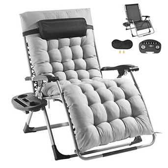 VEVOR Zero Gravity Chair, 33 inch Zero Gravity Recliner Lounge Chair for Indoor and Outdoor, 500 lbs