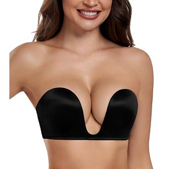 Strapless Push Up Demi Bra Underwire Seamless Convertible Everyday Wear