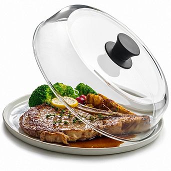 10 Inch Glass Microwave Splatter Guard Lid BPA Free Dishwasher Safe
