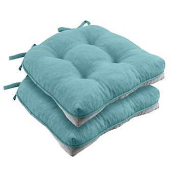 Tufted Dining Chair Cushions Non‑Slip Shredded Foam with Ties