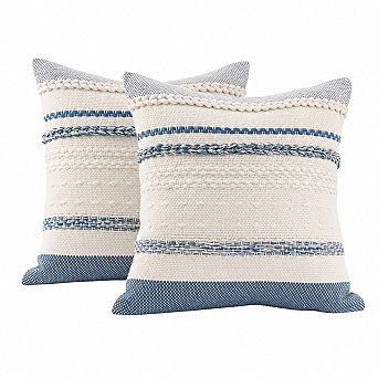 Cotton Linen Blend Decorative Pillow Covers Rustic Boho Farmhouse Decor