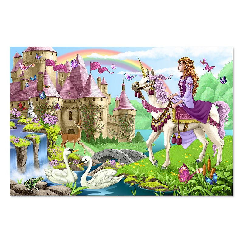 Melissa and Doug Fairytale Castle Floor Puzzle, Multicolor