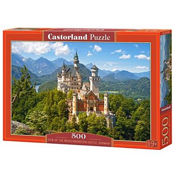 CASTORLAND 500 pc Jigsaw Puzzles, View of the Neuschwanstein Castle, Bavarian Alps, Adult Puzzle
