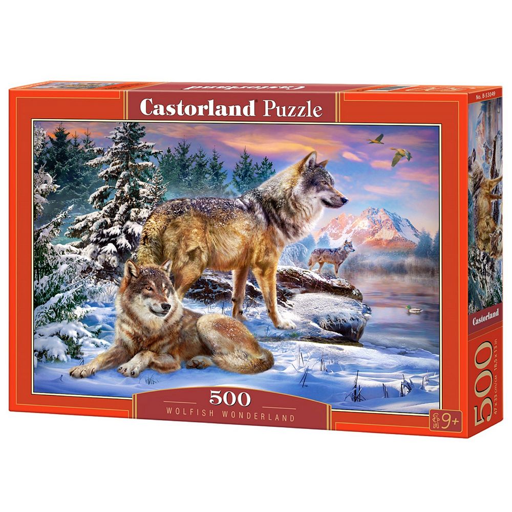 CASTORLAND 500 Piece Jigsaw Puzzles, Wolfish Wonderland, Winter
