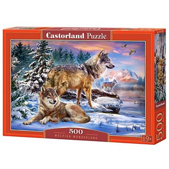 CASTORLAND 500 pc Jigsaw Puzzles, Wolfish Wonderland, Winter, Animals, Adult Puzzles