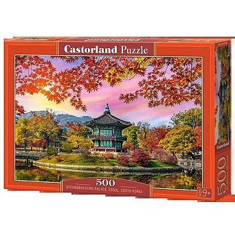 CASTORLAND 500 pc Jigsaw Puzzles, Gyeongbokgung Palace, Seoul, South Korea, Autumn, Adult Puzzle