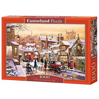 CASTORLAND 1000 pc Jigsaw Puzzles, Vintage Winterland, Winter Puzzles, Snow, Adult Puzzle