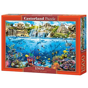 CASTORLAND 1500 pc Jigsaw Puzzles, Pirate Island, Ocean and coral life, Castorland Adult Puzzle