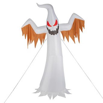 Merck Hearth 12 ft Inflatable Scary Ghost Halloween Decoration Flame Effect Red Eye Outdoor