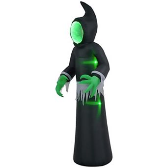 Merck Hearth 8 ft Inflatable Mirror Face Ghost Halloween Decoration LED Light Outdoor Decor