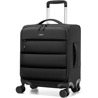 LUGGEX Underseat Carry On Luggage with Spinner Wheels,Softside Lightweight Suitcase UDS-Pro - LX-UX