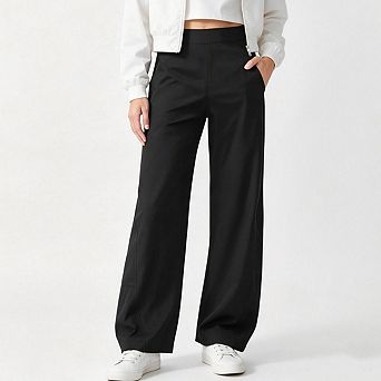 Women's Barrel Pants Tapered Ankle Length Pants With Pockets Baggy Casual Work Trousers