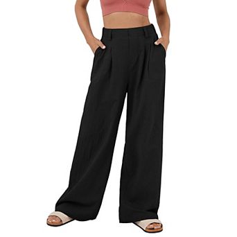 Women's Pants High Waisted Wide Leg Lightweight Casual Pant with Pockets