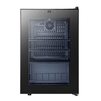 Beverage Refrigerator Cooler with Glass Door, 85-Can Freestanding Mini Fridge