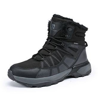 Men's Waterproof Winter Snow Boots Warm Lightweight Outdoor Hiking Ankle Shoes