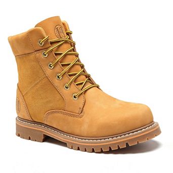 HANDPOINT Men's 6-Inch Soft Toe Wheat Nubuck Leather Work Boots