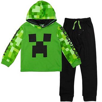 Minecraft Creeper 2 pc Fleece Hoodie and Pants Set