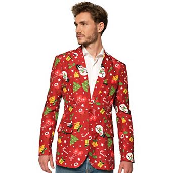 Men's Suitmeister Light Up Christmas Icons Blazer
