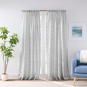 Curtainworks Fan Scallop Window Curtain Panel Pair