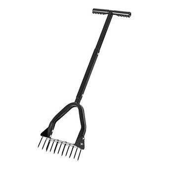 VEVOR Lawn Aerator, 9.2 in Manual Core Aerator Tool with 15 Iron Spikes