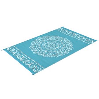 Waterproof Outdoor Rug, Reversible Plastic Straw Patio Mat for Camping