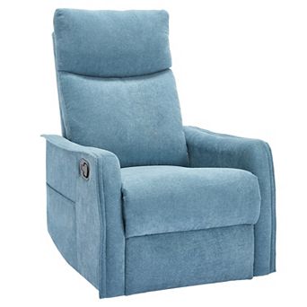 BAOURE Swivel Rocker Recliner Chair with Heat and Massage Manual Motion Fabric Living Room Seating