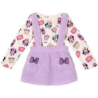 Disney's Minnie Mouse 2 pc Tee and Suspender Skirt Set