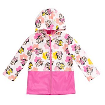 Disney's Minnie Mouse Hooded Zip-Up Rain Jacket