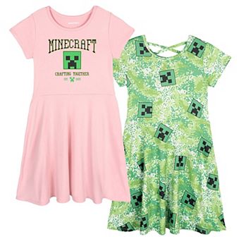 Minecraft Creeper 2-Pack Skater Dresses