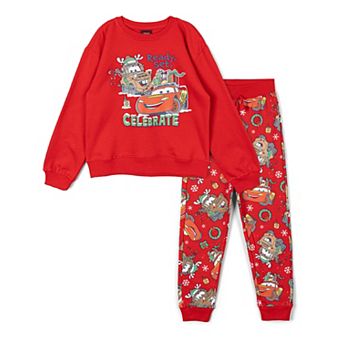 Disney's Cars Holiday 2 pc Fleece Sweatshirt and Pants Set