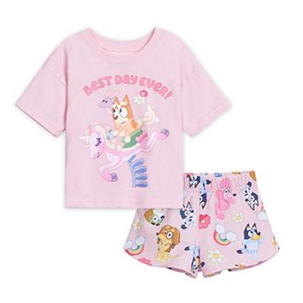 Bluey T-Shirt and French Terry Shorts Set