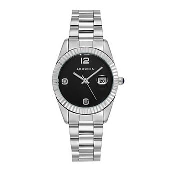 Adornia Rome Women's 28mm Silver Tone Watch - W-18