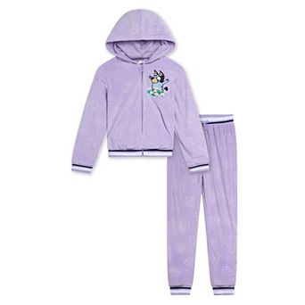 Bluey Velour Hoodie and Pants Set