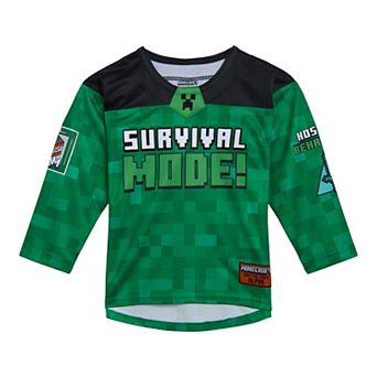 Minecraft Creeper Athletic Long Sleeve Tee