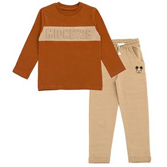 Disney's Mickey Mouse 2 pc Long Sleeve Tee and Pants Set