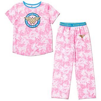 DC Comics Justice League Wonder Woman 2 pc Pajama Shirt and Pants Set