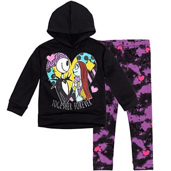 Disney's Nightmare Before Christmas Glitter Fleece Hoodie and Leggings Set
