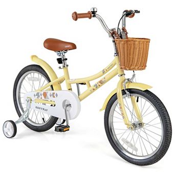 Costway Kid Bicycle with Height-Adjustable Handlebar & Saddle Storage Basket Bell