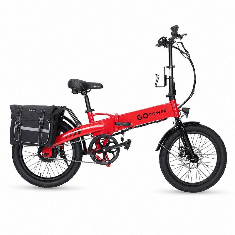 Gopowerbike GoLite Folding 20-inch Electric Bike, Red