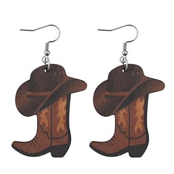 Cowboy Boot Drop Earrings