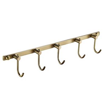 Bronze Towel Hooks Bathroom Wall Mounted Coat Rack 5 Hooks Farmhouse Vintage