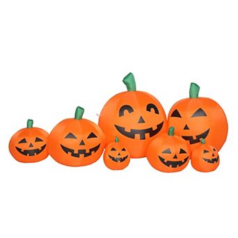 Merck Hearth 7 ft Inflatable Pumpkin Halloween Decoration Classic 7 Pumpkin Outdoor Decor